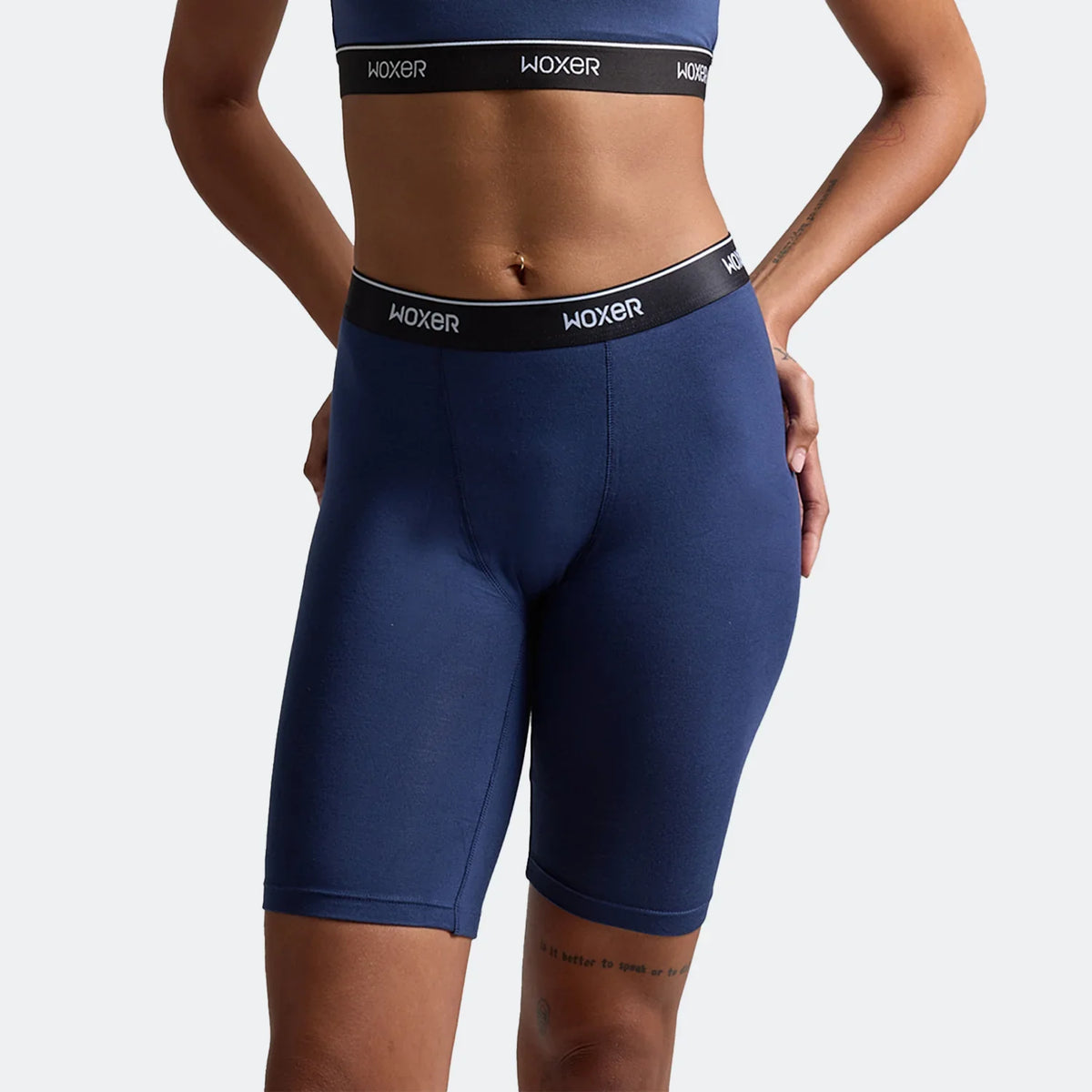 Biker High Waisted Navy 2.0