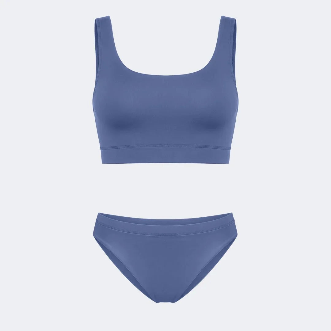 Swim Set Bikini Boss Steel Blue