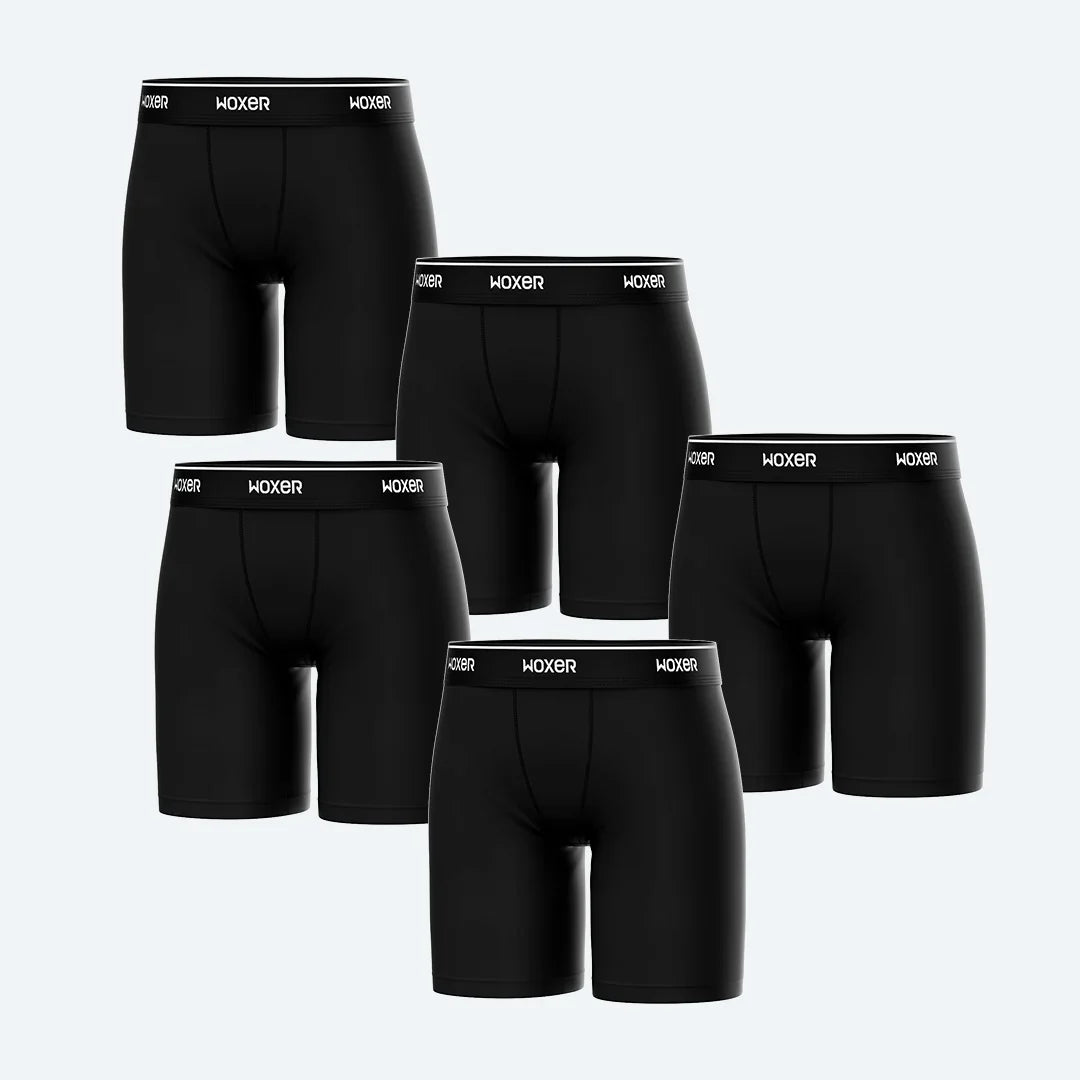 Biker High Waisted Black 2.0 5-Pack